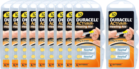 Duracell size 10 hearing aid batteries pack of 60 - buy online UAE Dubai Abu Dhabi Sharjah
