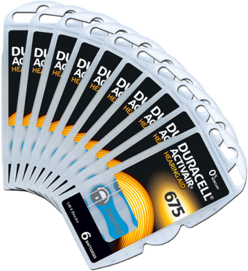 Duracell size 675 hearing aid batteries pack of 60 - buy online UAE Dubai Abu Dhabi Sharjah