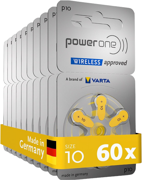 PowerOne size 10 hearing aid batteries pack of 60 - buy online UAE Dubai Abu Dhabi Sharjah
