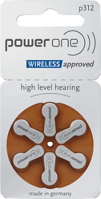 PowerOne size 312 hearing aid batteries pack of 6 - buy online UAE Dubai Abu Dhabi Sharjah