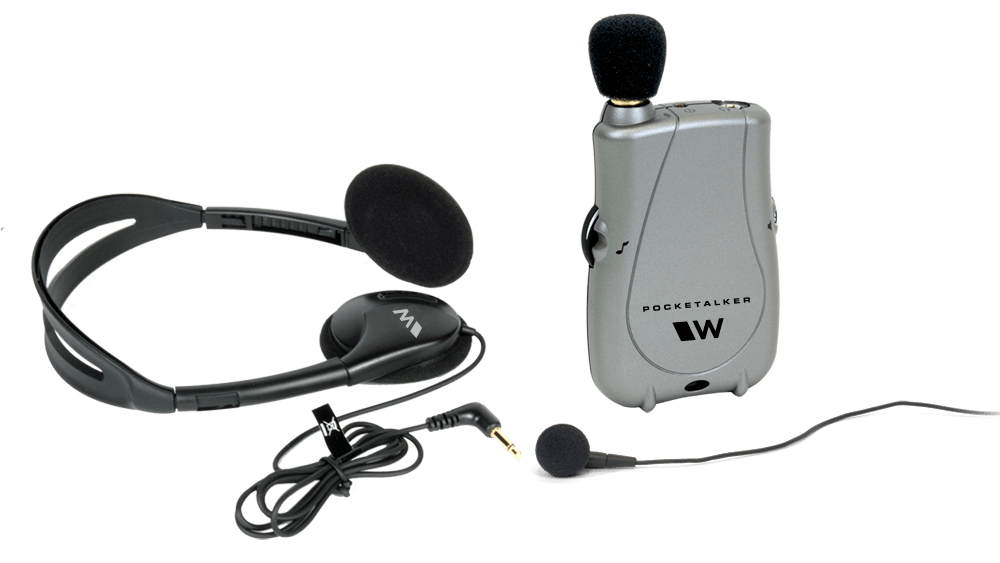 Williams AV assistive listening personal amplifier, lightweight hearing assistance system providing clear sound for users in meetings, classrooms, and public areas
