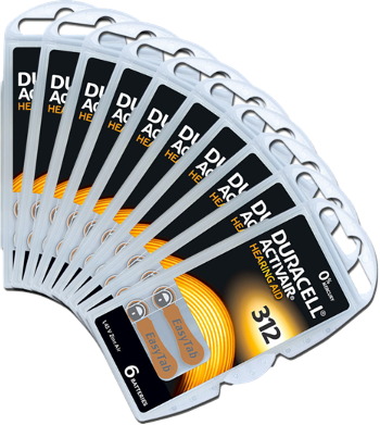 Hearing Aid Battery Duracell 312